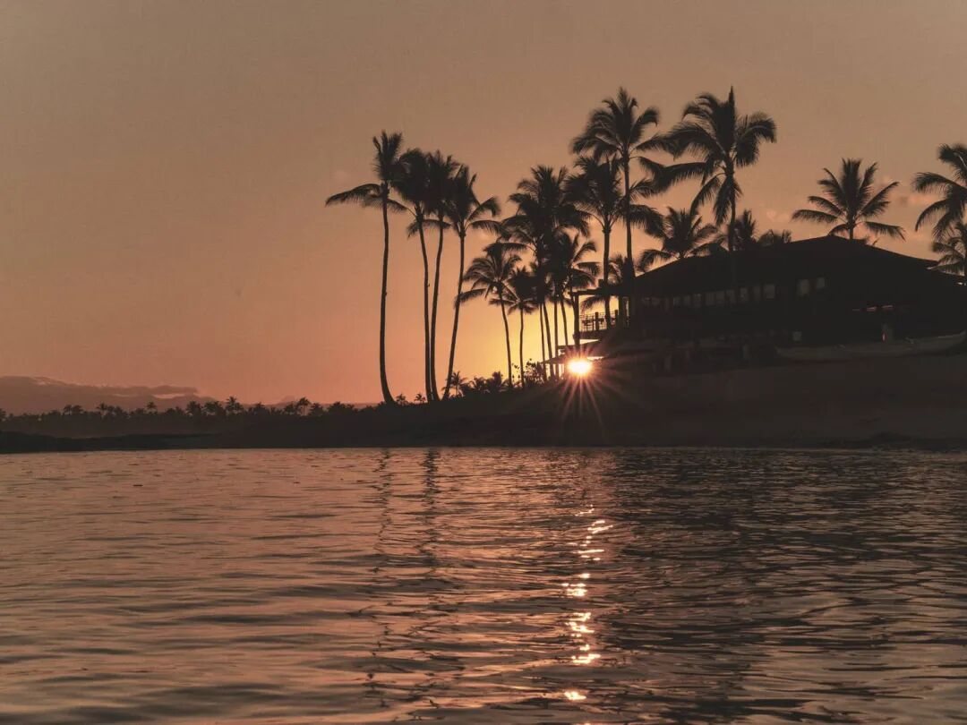 大岛 Hualalai 太平洋日落