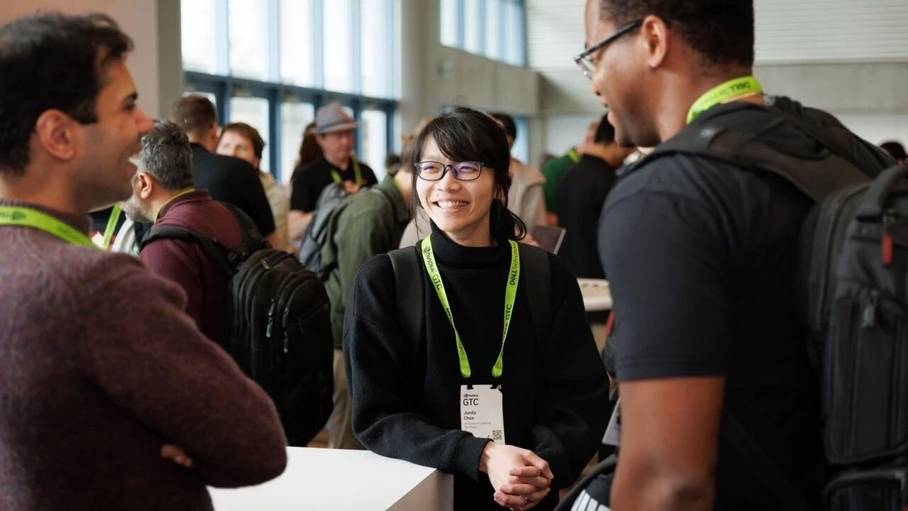 NVIDIA GTC参会者交流现场